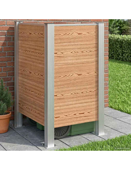 Recinzione Contenitore per Rifiuti Marrone 85 x 85 x 115 cm