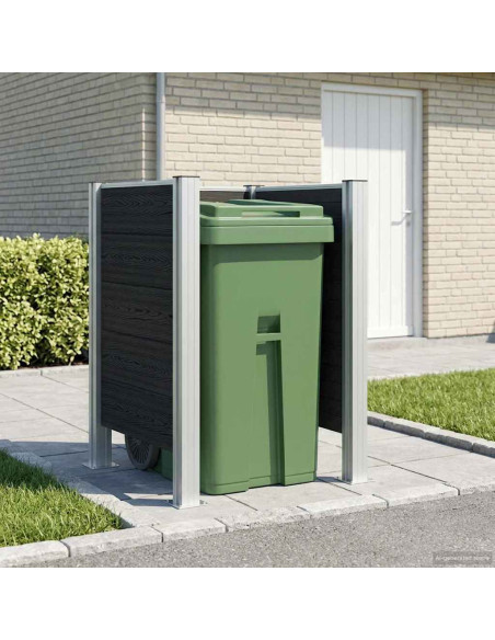 Recinzione Contenitore per Rifiuti Grigio 85 x 85 x 115 cm