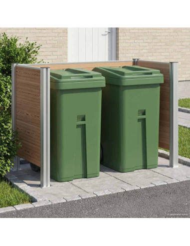 Recinzione Contenitore per Rifiuti Marrone 161 x 85 x 115 cm