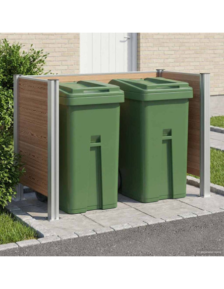 Recinzione Contenitore per Rifiuti Marrone 161 x 85 x 115 cm