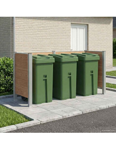 Recinzione Contenitore per Rifiuti Marrone 237 x 85 x 115 cm