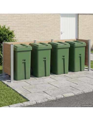 Recinzione Contenitore per Rifiuti Marrone 315 x 85 x 115 cm