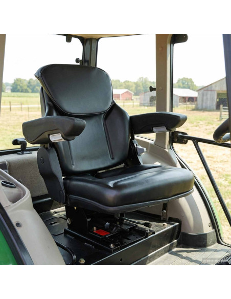 Sedile per trattore con sospensione Nero 60 x 58 x 72 cm