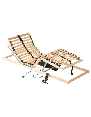 Base a doghe Marrone 70 x 190 cm Legno massello di faggio