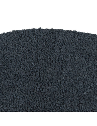Zerbino Grigio Scuro Mezzo Rotondo 60x90 cm Fibra di Cocco