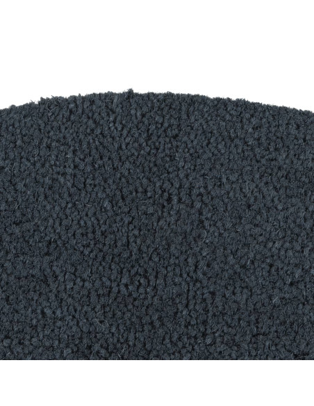 Zerbino Grigio Scuro Mezzo Rotondo 60x90 cm Fibra di Cocco