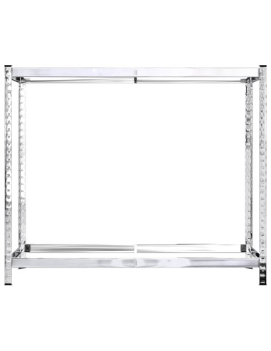 Portapneumatici a 2 Livelli 3pz Argento 110x40x110cm in Acciaio