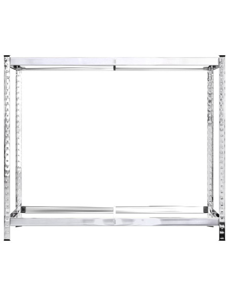 Portapneumatici a 2 Livelli 3pz Argento 110x40x110cm in Acciaio