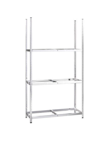 Portapneumatici a 3 Livelli Argento 110x40x200 cm in Acciaio