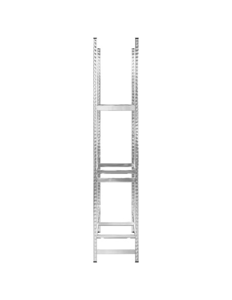 Portapneumatici a 3 Livelli Argento 110x40x200 cm in Acciaio