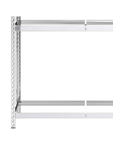 Portapneumatici a 3 Livelli Argento 110x40x200 cm in Acciaio