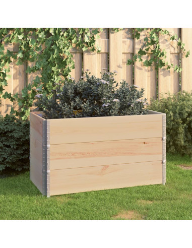 Fioriere Rialzate 3 pz 50x100 cm in Legno Massello di Pino