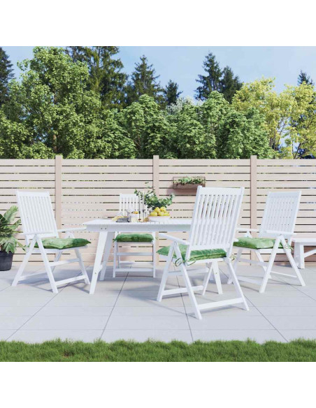 Cuscini per Sedia 4 pz Motivo a Foglie 40x40x7 cm Tessuto