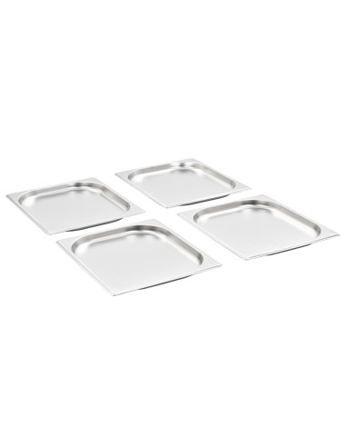 Contenitori Gastronorm 8 pz GN 1/2 20 mm in Acciaio Inox