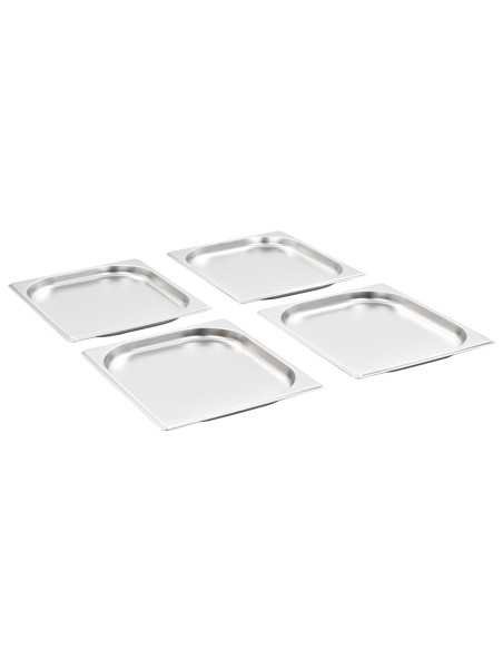 Contenitori Gastronorm 8 pz GN 1/2 20 mm in Acciaio Inox
