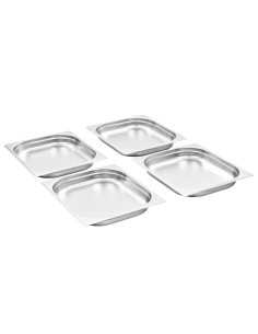 Contenitori Gastronorm 8 pz GN 1/2 40 mm in Acciaio Inox