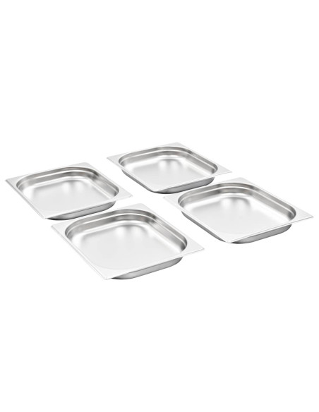 Contenitori Gastronorm 8 pz GN 1/2 40 mm in Acciaio Inox