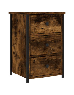 Comodino Rovere Fumo 40x36x60 cm in Legno Multistrato 2