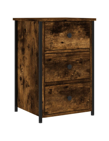 Comodini 2 pz Rovere Fumo 40x36x60 cm in Legno Multistrato