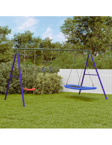 Set Gioco da Esterno con Altalena Trapezio e Altalena Nido