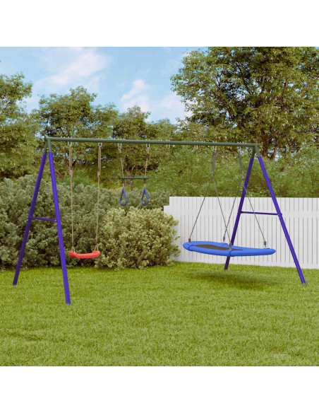 Set Gioco da Esterno con Altalena Trapezio e Altalena Nido