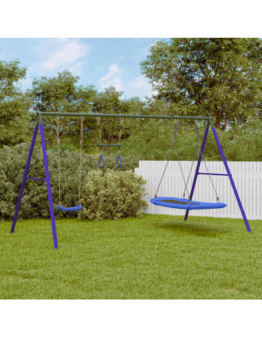 Set Gioco da Esterno con Altalena Trapezio e Altalena Nido