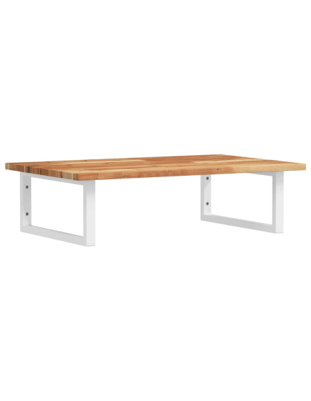 Ripiano a Parete per Lavabo in Acciaio e Massello di Acacia