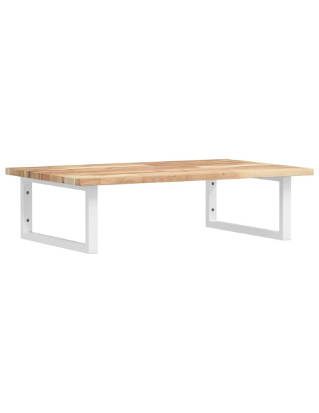 Ripiano a Parete per Lavabo in Acciaio e Massello di Acacia