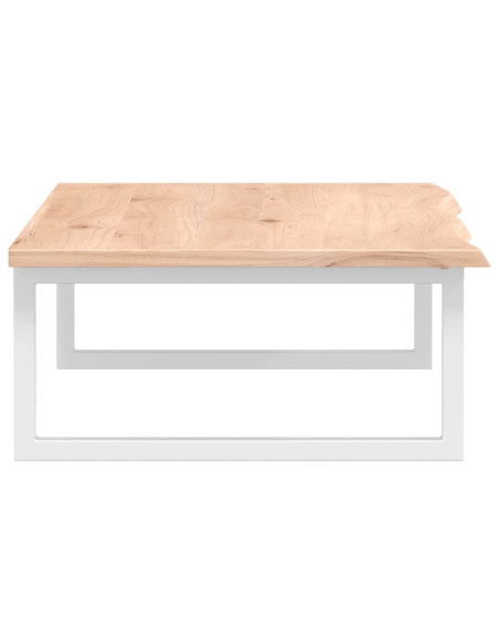 Ripiano a Parete per Lavabo in Acciaio e Massello di Rovere