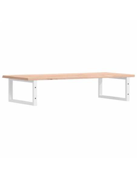 Ripiano a Parete per Lavabo in Acciaio e Massello di Rovere