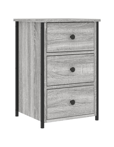 Comodini 2 pz Grigio Sonoma 40x36x60 cm in Legno Multistrato