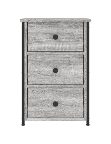 Comodini 2 pz Grigio Sonoma 40x36x60 cm in Legno Multistrato