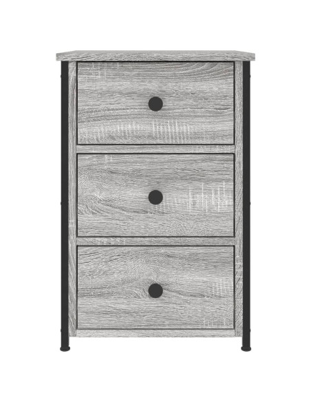 Comodini 2 pz Grigio Sonoma 40x36x60 cm in Legno Multistrato