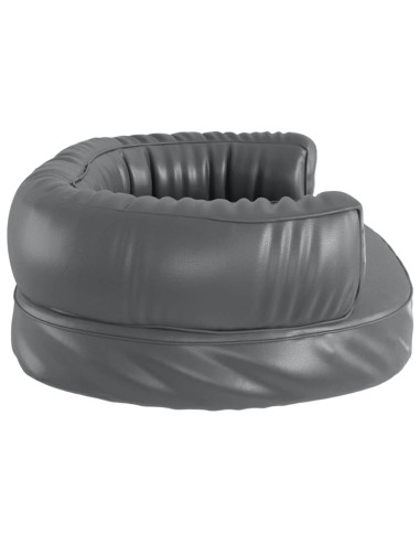Letto Cani Ergonomico Gommapiuma Grigio 60x42 cm in Similpelle