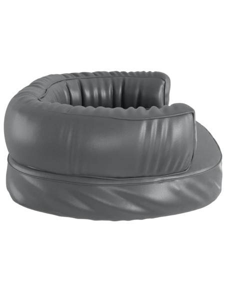 Letto Cani Ergonomico Gommapiuma Grigio 60x42 cm in Similpelle