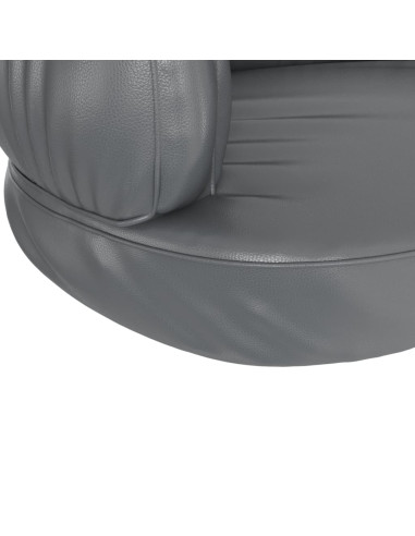 Letto Cani Ergonomico Gommapiuma Grigio 60x42 cm in Similpelle