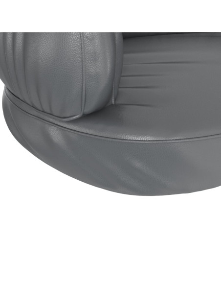 Letto Cani Ergonomico Gommapiuma Grigio 60x42 cm in Similpelle