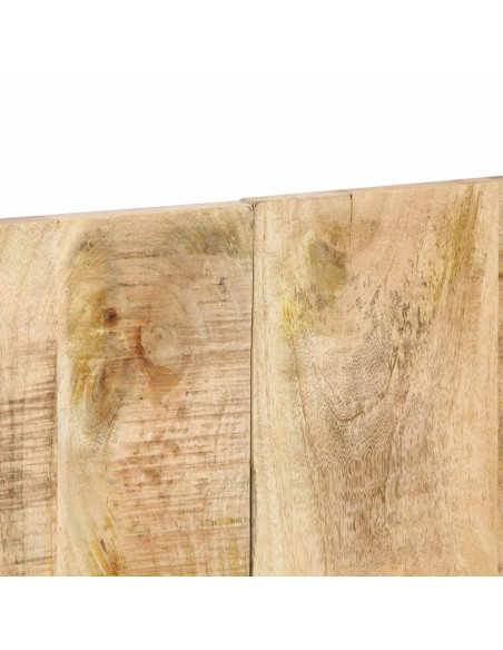 Testiera 140 cm in Legno Massello di Mango Grezzo