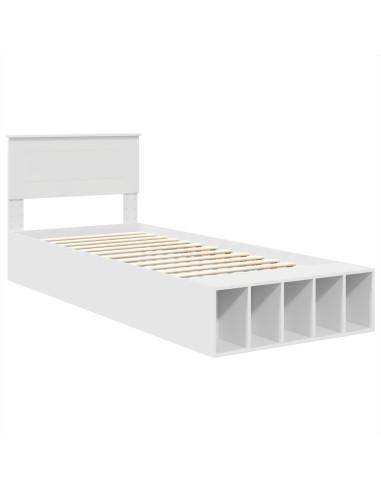 Struttura del letto Bianco 100 x 200 cm Legno multistrato