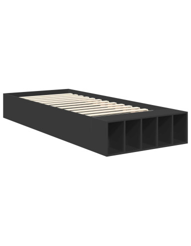 Struttura del letto Nero 100 x 200 cm Legno multistrato
