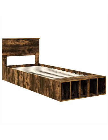 Struttura del letto Rovere fumé 90 x 190 cm Legno multistrato
