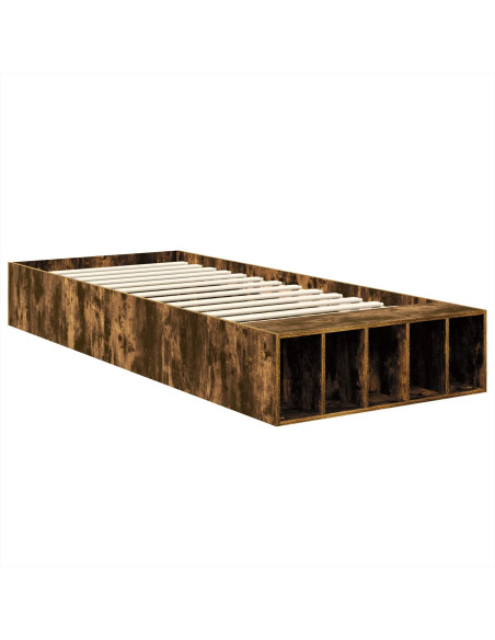 Struttura del letto Rovere fumé 90 x 190 cm Legno multistrato