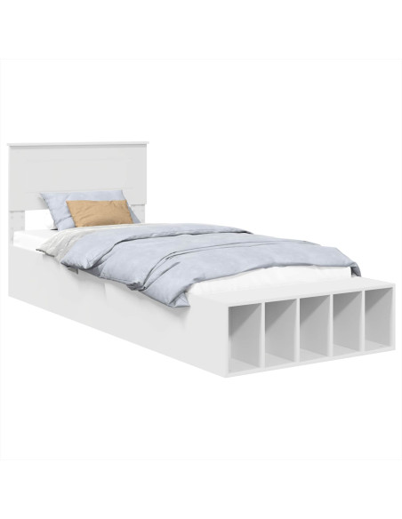 Struttura del letto Bianco 75 x 190 cm Legno multistrato