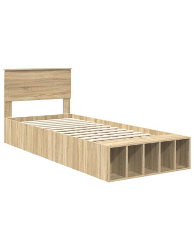 Struttura del letto Rovere Sonoma 75 x 190 cm Legno multistrato