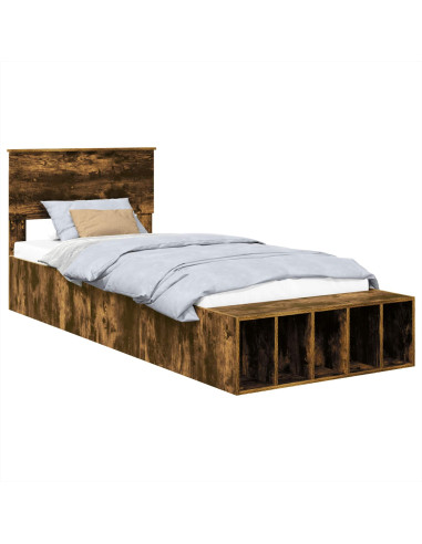 Struttura del letto Rovere fumé 75 x 190 cm Legno multistrato