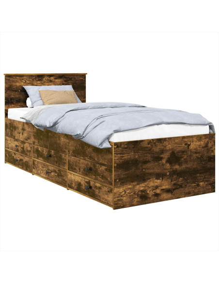 Daybed Rovere Affumicato e Nero 75 x 190 cm Legno multistrato