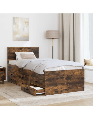 Daybed Rovere Affumicato e Nero 75 x 190 cm Legno multistrato