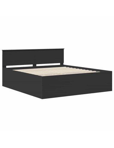 Struttura del letto Nero 200 x 200 cm Legno multistrato