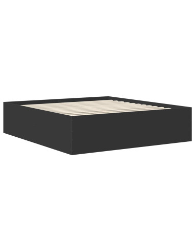 Struttura del letto Nero 200 x 200 cm Legno multistrato