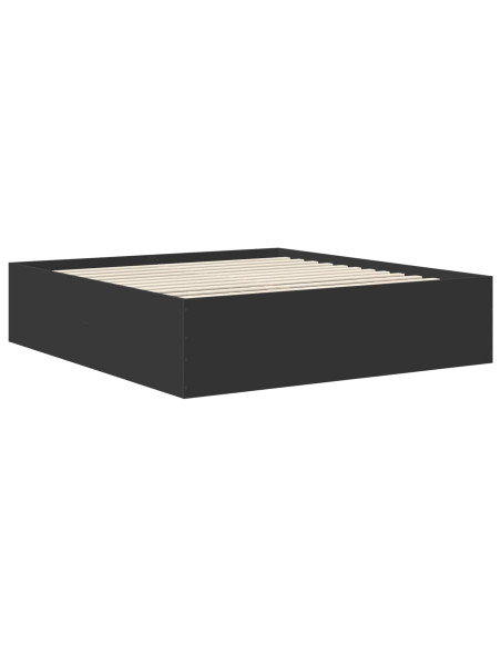 Struttura del letto Nero 200 x 200 cm Legno multistrato